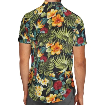 2022 Yaz Hawaii Gömlek Düğme Gömlek Erkek Tatil Plaj Kısa kollu 3D Her Yerinde Baskılı Moda Renkli Rahat Hip Hop Tops