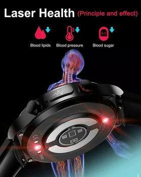 2022 Yeni EKG + PPG akıllı saat Erkekler Lazer Ölçüm Kalp Hızı Kan Basıncı Saatler Sağlık Spor Spor Su Geçirmez Smartwatch