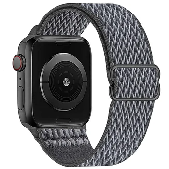 2022 Yeni Naylon akıllı saat kayışı Apple Watch için 7 6 5 4 3 2 1 SE Bileklik iWatch Serisi 7 6 5 4 3 2 1 SE Smartwatch Kordonlu Saat