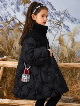 2022 Yeni Sıcak Kış Aşağı pamuklu ceket Kız Ceket Çocuk Giyim Giyim Genç Çocuk Giysileri Çocuklar Parka Snowsuit W03