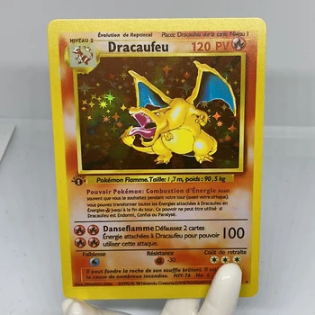 2022 YENİ 1996 Yıl Pokemon Flash Kartlar Nadir Fransız Kartı Charizard Blastoise Venusaur Oyun Koleksiyonu Kartları çocuk Oyuncak Hediyeler