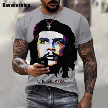 2022 Yüksek Kaliteli Che Guevara Baskılı 3D T-shirt Erkek Kadın Yaz Moda Rahat T Shirt Harajuku Streetwear Boy Üstleri