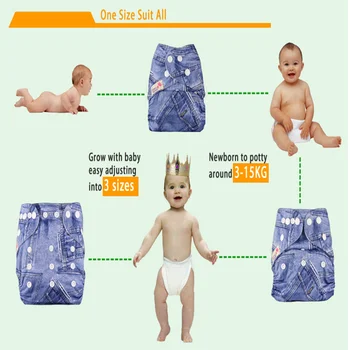 2022 Yıkanabilir Kullanımlık Bez Bebek Bezi Ekolojik Ayarlanabilir Cep Nappy Fit 0-2year 3-15kg Bebek Ekleme Çocuk alıştırma külodu