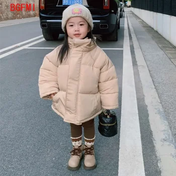 2023 Kore Çocuk Giyim Kız Kış Ceket çocuk dolgu kış ceket çocuk giyim Yürümeye Başlayan Kızlar için Kalınlaşmak Sıcak