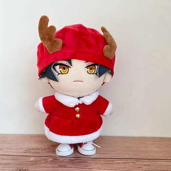 20cm Bebek Noel Giysileri Mini Jingle Bell Geyik Tulum Peluş Skz Kpop EXO Anime Genshin Darbe Oyun Hayranları Hediyeler Oyuncaklar