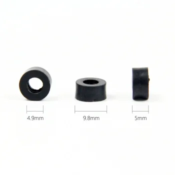 24 adet 5mm Kalınlığında Siyah Naylon Yuvarlak Spacer O-ring Düz Kauçuk Yıkayıcı Tampon DIY Yedek parça