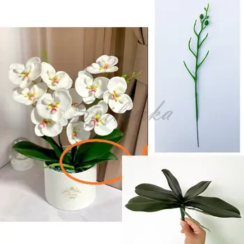 25 Adet Yüksek QualityButterfly Orkide Kafa Phalaenopsis yapay Çiçek Düğün Buket DIY Hediye Kutusu Parti Ev Dekor Sabun Çiçek