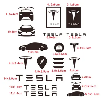 27CM X 23CM Tesla Çıkartmaları Grafik Çıkartmaları Logo TM3 TMX TMS Araba Çıkartması Araba Sticker Araba Aksesuarları KK Vinil