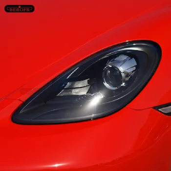 2x Araba Far Arka lambası Koruma Tonu Filmi Duman Siyah TPU ışık Sticker Porsche 718 Boxster Cayman 2016-On aksesuarları