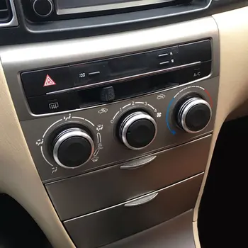 3 adet Araba AC Topuzu Klima Kolları Halka Kapak Koruyucu Sticker BYD F3 F3R Araba ısı Kontrol anahtar düğmesi Alüminyum Alaşımlı