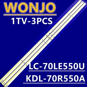 3 adet LED arka ışık şeridi için LC-70LE550U LC-70LE600U LC-70LE640U LC-70LE650U LC-70SQ15U KDL-70R520A KDL-70R550A E701I-A3 A3E