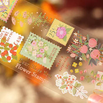3 adet Mektup Çiçek Dekoratif Sticker Edebi Romantik Çiçek Pullar Scrapbooking Malzeme Etiket Günlüğü Önemsiz Günlüğü Planlayıcısı