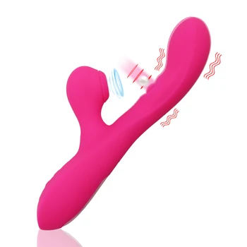 3 in 1 Tavşan Klitoris Masaj Mastürbasyon Vibratör G Spot Yapay Penis Oral Emme Sihirli Değnek Flap 10 Modu Yetişkin Kadın Seks Oyuncak