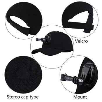 3 in1 beyzbol şapkası Ayarlanabilir güneşlikli kep Şapka J-Kanca Toka Dağı GoPro HERO İçin 7 6 5 4 DJI OSMO aksiyon kameraları Aksesuarları