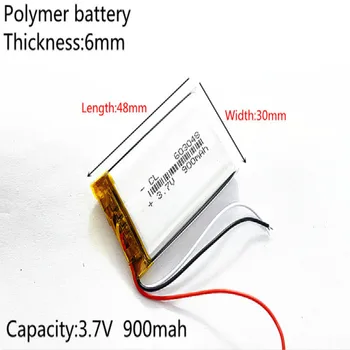 3 satır 3.7 V 900 mAh 603048 Lityum Polimer Li-Po li ion Şarj Edilebilir Pil hücreleri İçin Mp3 MP4 MP5 GPS mobil bluetooth