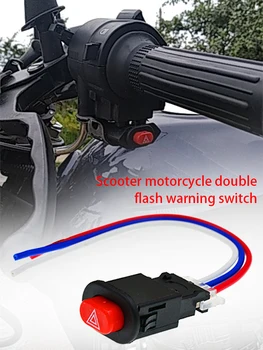 3 Telli Motosiklet Çift Flaş Anahtarı Tehlike ışık anahtarı Düğmesi Flaş Uyarı Scooter Elektrikli Araç Acil Durum Sinyal Lambası
