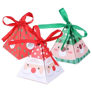 30 pcs noel hediyesi Kutusu Noel Kağıt Kutuları Parti Iyilik Hediye Davranır Şeker Çikolata Güzellikler Kutuları Noel Parti Malzemeleri