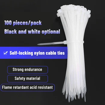 300 adet Naylon Kablo Kendinden kilitleme Plastik Tel Zip Bağları Seti 2. 5x150mm Toka Güçlü kablo bağı Tel Bağlama Kayışı Tutucu