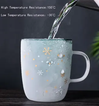 300 ml Noel Ağacı Yıldız Su Bardağı Çift Cam Kahve Süt Suyu Kupa çocuk noel hediyesi Yaratıcı 3D Anti-Haşlanma Fincan