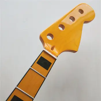 34 inç J Bas Gitar Boyun Akçaağaç 4 dize 20 Fret Akçaağaç klavye kakma Sarı DIY için Yeni Yedek 1 takım