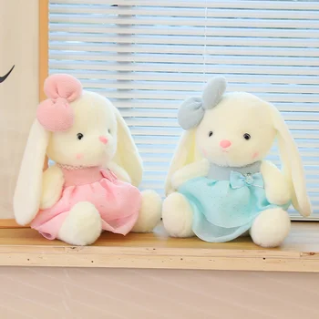 35/42cm Sevimli Doldurulmuş Tavşan peluş oyuncak Yumuşak Tavşan Yastık Çocuk Yastık Bebek Doğum Günü Hediyeleri Çocuklar İçin Bebek Eşlik Uyku Oyuncak