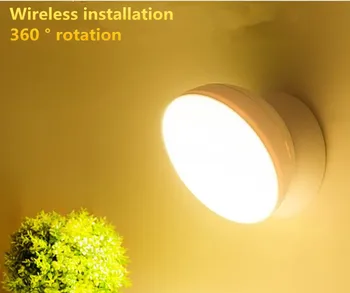 360 derece Manyetik Kablosuz Duvar Lambası IR Hareket indüksiyon LED Gece Lambası Otomatik Açık Kapalı Şarj Edilebilir Aydınlatma Yatak Odası için