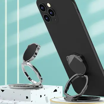 360 Rotasyon Katlanabilir Cep telefon standı Geri Ultra İnce Telefon Halka Tutucu Sevimli Taşınabilir Masa Metal Parmak Kickstand