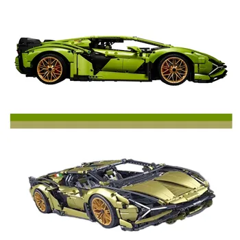 3696 ADET Lamborghinis Araba SİAN Roadster Modeli FKP37 Fit 42115 Modeli Yapı Taşları Tuğla Oyuncaklar Çocuk Çocuk Hediye