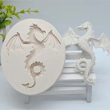 3D Ejderha Silikon Reçine Kalıpları Pasta Fondan Kalıp Düğün Pastası Dekorasyon Araçları Mutfak Pişirme Aksesuarları FM1883