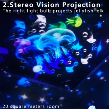 3D Galaxy Okyanus Projektör Gece Lambası Çocuklar için Unicorn Tema Filmi Okyanus Dalgası Projektör Lambası Ev Dekor için Dönen Ideal Hediye