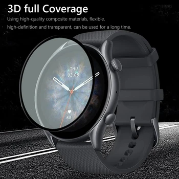 3D Kavisli Yumuşak Cam Koruyucu Film İçin Xiaomi Huami Amazfit GTR 3 / GTS 3 / GTR 3 Pro İzle Ekran Koruyucu Smartwatch Kapak