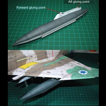 3D kendi başına yap kağıdı Modeli İsrail Sürüm 1: 32 F - 4E Phantom II Fighter Çocuk Oyuncak Çocuk Hediye