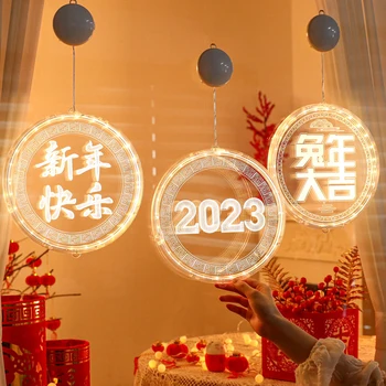 3D LED Enayi Kolye Lamba 2023 Mutlu Çin Yeni Yılı asılı ışıklar Dekoratif Çin Bahar Festivali Ev Dekorasyon