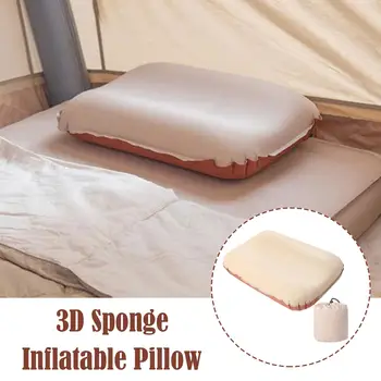 3D Sünger şişme Yastık Açık Taşınabilir Rahat Sessiz Köpük Yastık Kamp Seyahat İçin Kolay Depolama