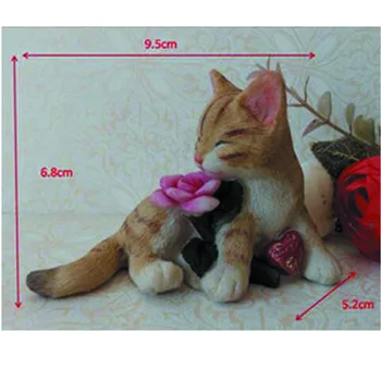 3d çiçek sevimli kedi el yapımı sabun kek dekorasyon mum silikon kalıpları DIY kedi kalıp