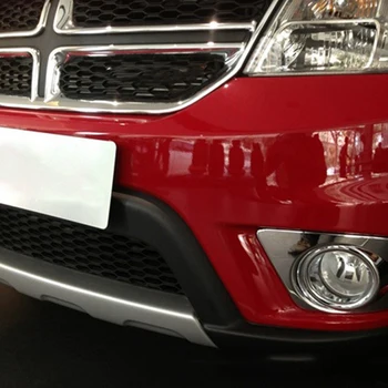 4 adet LED Ön Araba Sis Lambası Lambaları Krom ABS Plastik Tampon Kapak Dodge Journey İçin 11-18 Araba Styling Aksesuarları