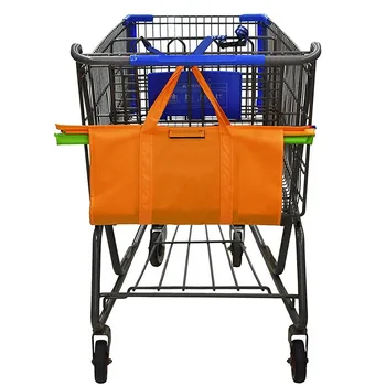 4 Adet / takım Kullanımlık alışveriş arabası Sepeti Çanta Yalıtımlı alışveriş çantası Astar Modern Gün Yaşam Büyük Kapasiteli Tote Çanta