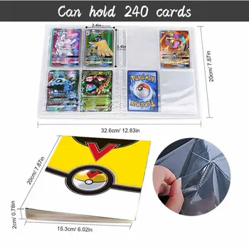 4 Cep Pokemon Albümü 240 Kart Kitap Oyun Pokémon Harita Toplayıcıları Tutucu Bağlayıcı Klasörü Karikatür Anime Çocuk Oyuncak Hediye