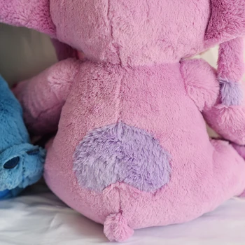 40cm Lilo ve Stitch Disney Pembe Dolması Peluş oyuncak bebekler Karikatür Hayvan Dikiş/melek Peluş Bebek Çift Doğum Günü hediyeleri çocuklar için