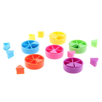 42 Adet paketi Trivial Pursuit Oyun Adet Pasta Takozlar Parçaları Öğrenme Matematik Kesirler Çocuklar Renkli DIY Oyuncak Hediye çocuklar İçin