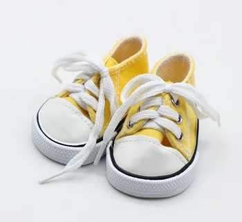43cm Doğan Bebek Bebek Ayakkabıları Tuval Lace Up Sneakers Beyaz Siyah Yeşil Pembe kırmızı ayakkabılar 18 inç Yükseklik Kız Bebek Aksesuarları ZC