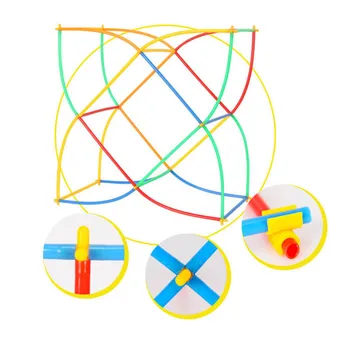 4D DIY Plastik Oyuncaklar Saman Mücadele Takılı İnşaat Yapı Kitleri Montaj Oyuncaklar Blokları Tuğla noel hediyesi Çocuklar için DS19