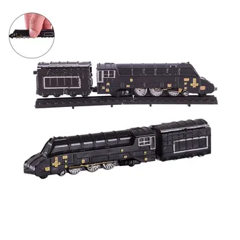 4D Monte 9 Mini Tren Modelleri Oyuncaklar Harmony Yüksek hızlı Demiryolu Nostaljik Buharlı Tren Erkek ve Kız Hediye Koleksiyonu Dekorasyon