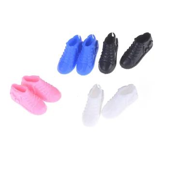 4Pairs Renkli Moda Sneackers Bebek İçin Mini Oyuncak Bebek Ayakkabı Aksesuarları hediye 29-30cm bebek
