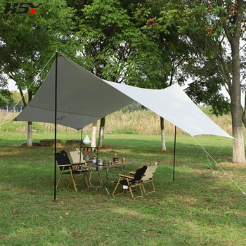 5.2 * 4.4 M UPF50+ 210D Oxford Siyah kaplamalı Su Geçirmez 5000 + Beyaz Tente Çadır Gölgelik Kamp Yağmur Geçirmez Güneş Koruyucu Bahçe Akçaağaç