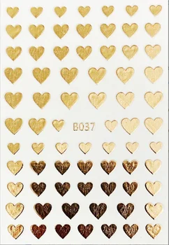 5 adet / paket 12 renkler Aşk kalp sevgililer Günü Tasarımlar Yapışkanlı 3D Tırnak Etiketler Çıkartmaları Makep Sanat Süslemeleri