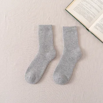 5 Pairs Çorap Erkekler Süper Kalın Düz renk Çorap Kalın sıcaklık Çorap Karşı Soğuk Kış Düz renk havlu çorap Erkek Çorap