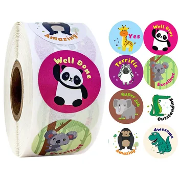 50-500 adet Hayvanlar Karikatür Çıkartmalar Çocuklar için Oyuncaklar Sticker Çeşitli Sevimli Baykuş Tasarımları Desen Okul Öğretmen Ödül Etiket