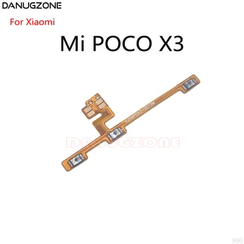 50 Adet / grup Xiao mi mi POCO X3 / Pocophone X3 Pro Güç Düğmesi Ses Düğmesi Sessiz Açık / Kapalı Flex Kablo