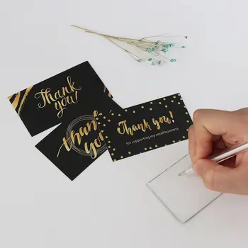 50 ADET Teşekkür Kartları Desteklemek İçin Benim Küçük İş Teşekkürler Tebrik Kartları Şeker Torbaları Kağıt Mühür Etiket Parti Favor Hediye
